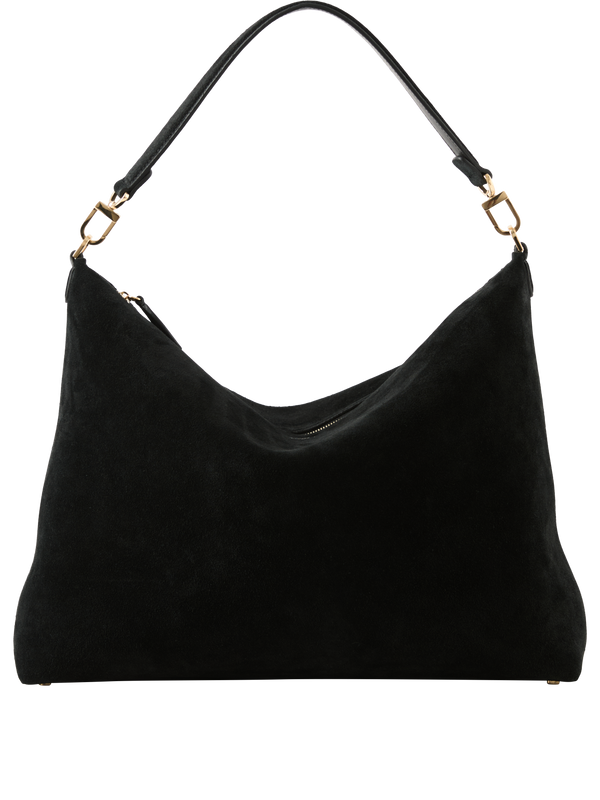 Suede shopper 'Bevel Medium' black