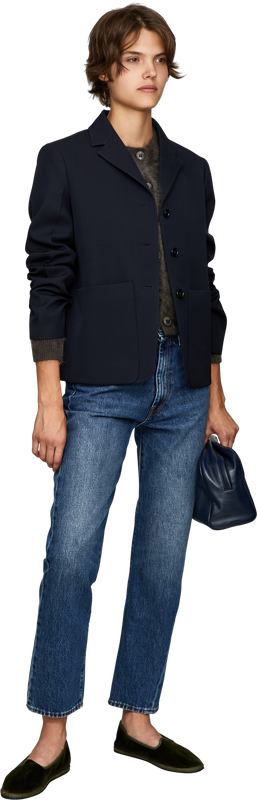 Brushed cashmere cardigan ‘Azalea’ in Dark Fern