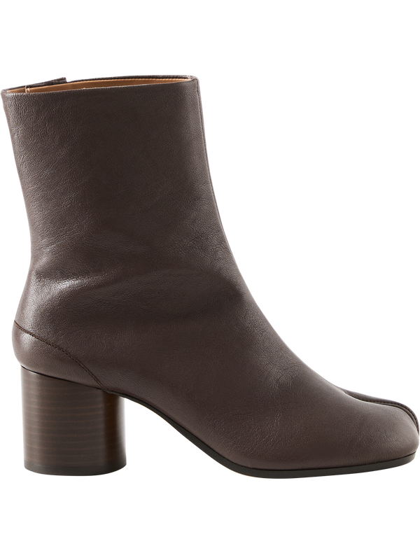 Lambskin Tabi ankle boots brown