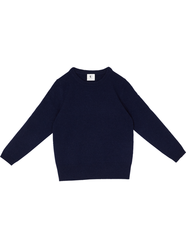Cashmere-Rundhalspullover Navy