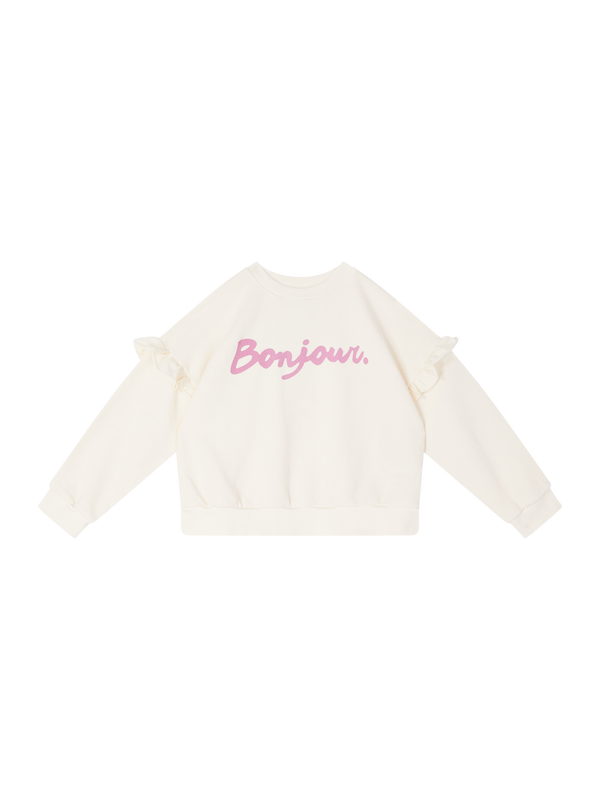Sweatshirt 'Bonour' Crème