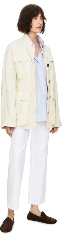 Gestreifte Hemdbluse 'Pamy' Hellblau