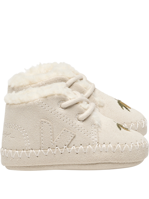 Veja x Konges Sløjd 'Pierre' suede baby shoes cream