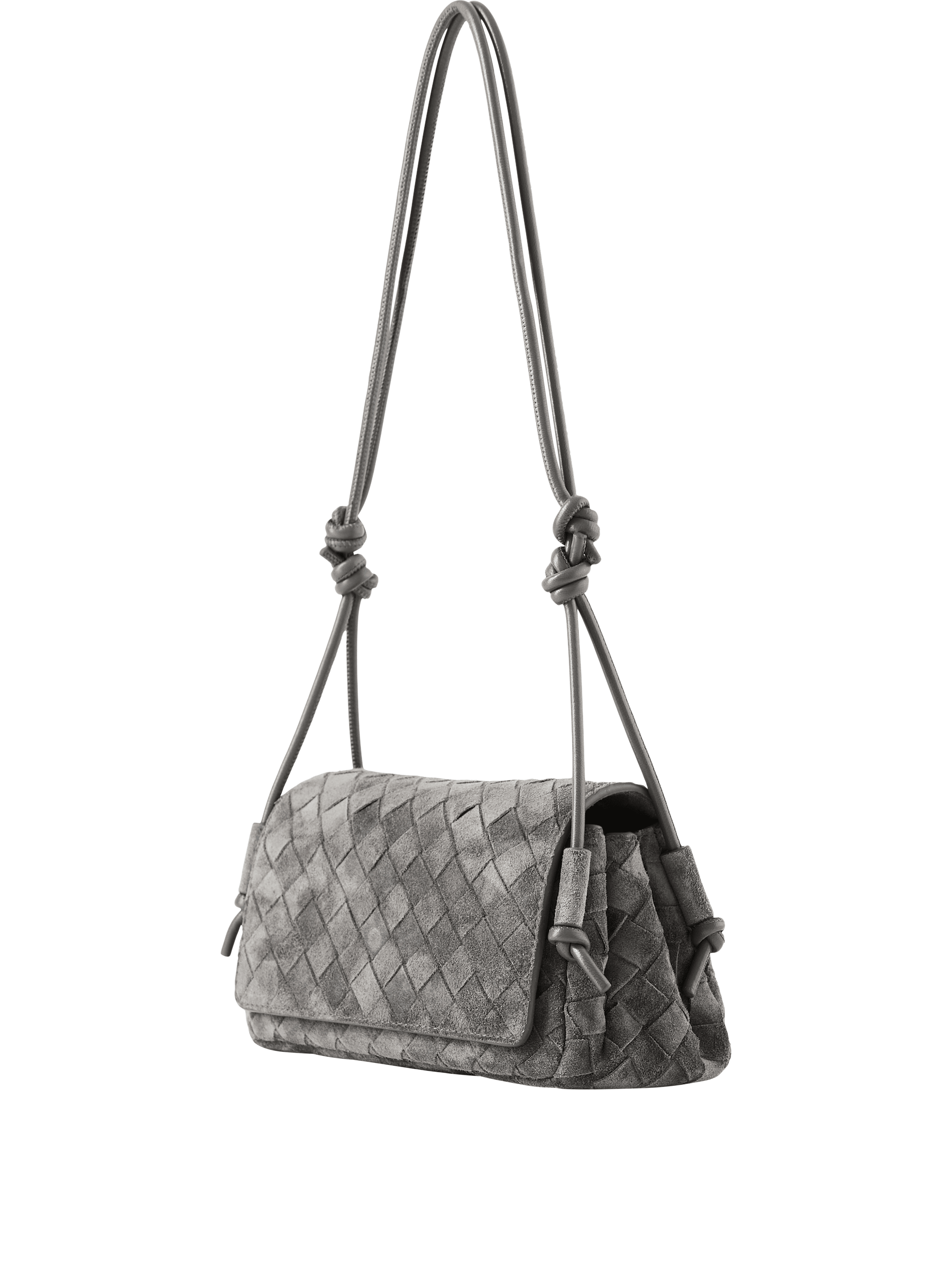 Bottega Veneta 'Notturno' shoulder bag in Obsidan Grey, Front view – UNGER.DE