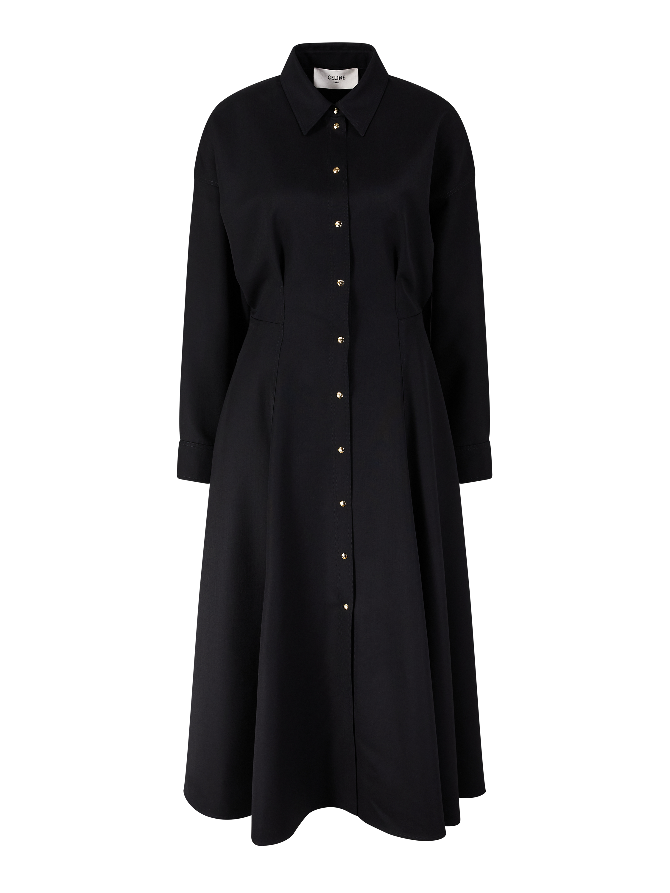 Blusenkleid aus Wolle Schwarz