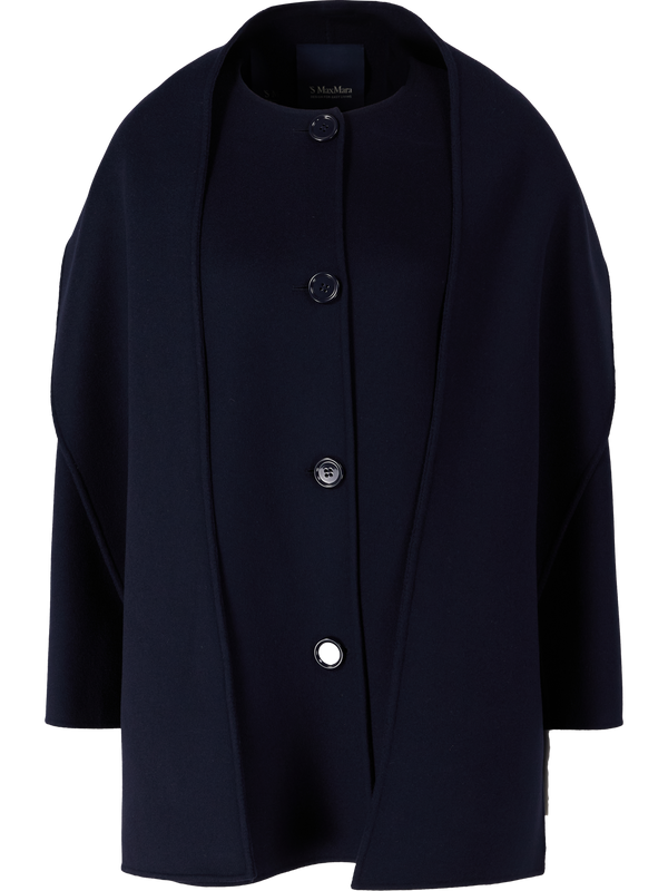 Kurzer Wollmantel 'Alicia' Marineblau