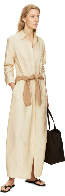 Hemdblusenkleid 'Parachute' aus Seide Stone