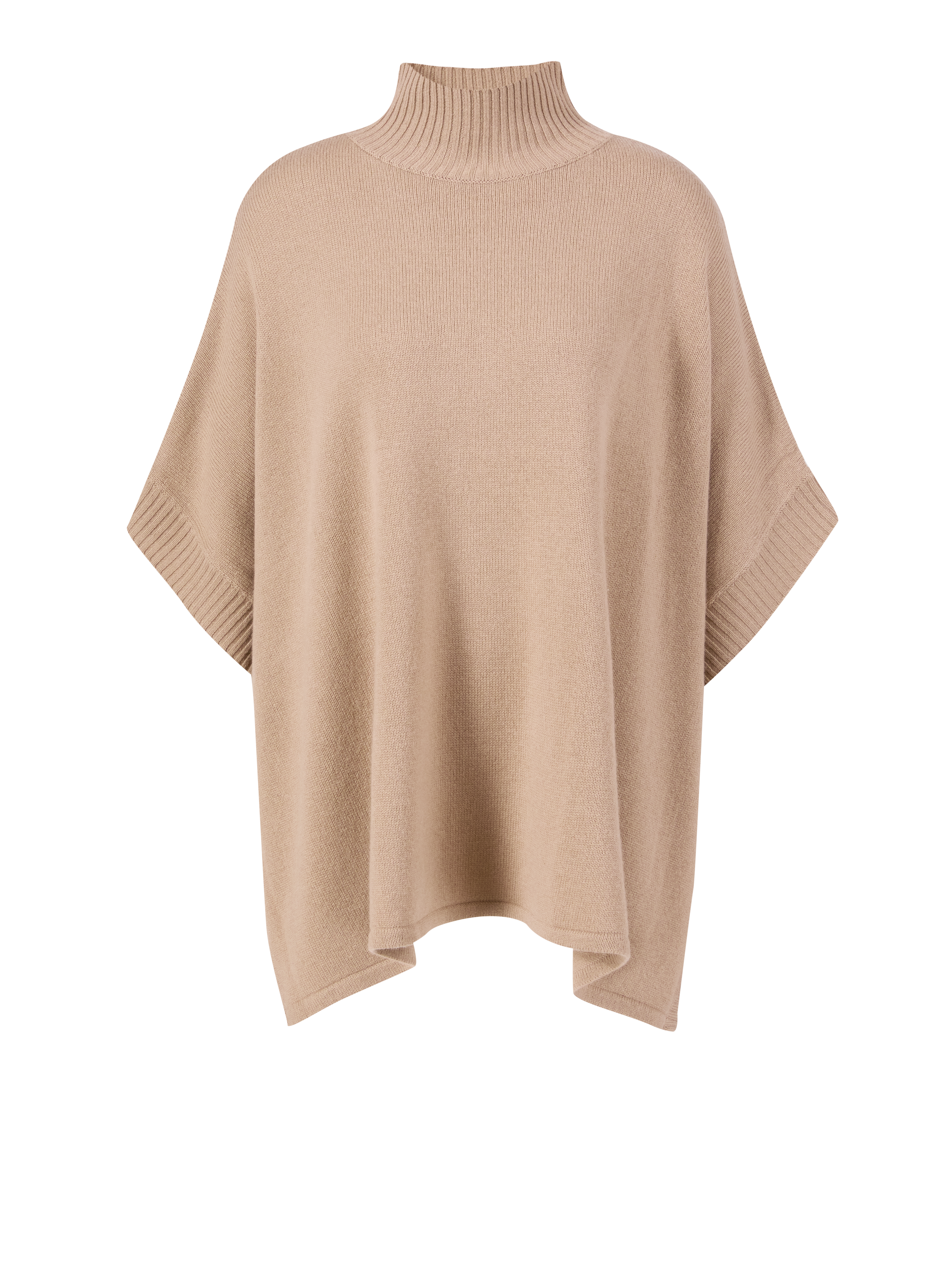 Woll-Cashmere-Poncho Braun