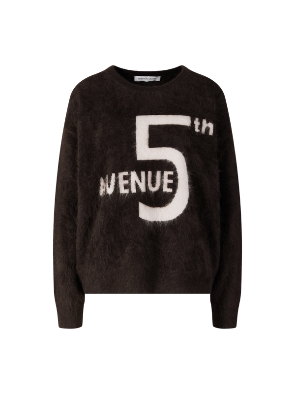 Gebürsteter Cashmere-Pullover '5Th Avenue' Schokolade/Kitt