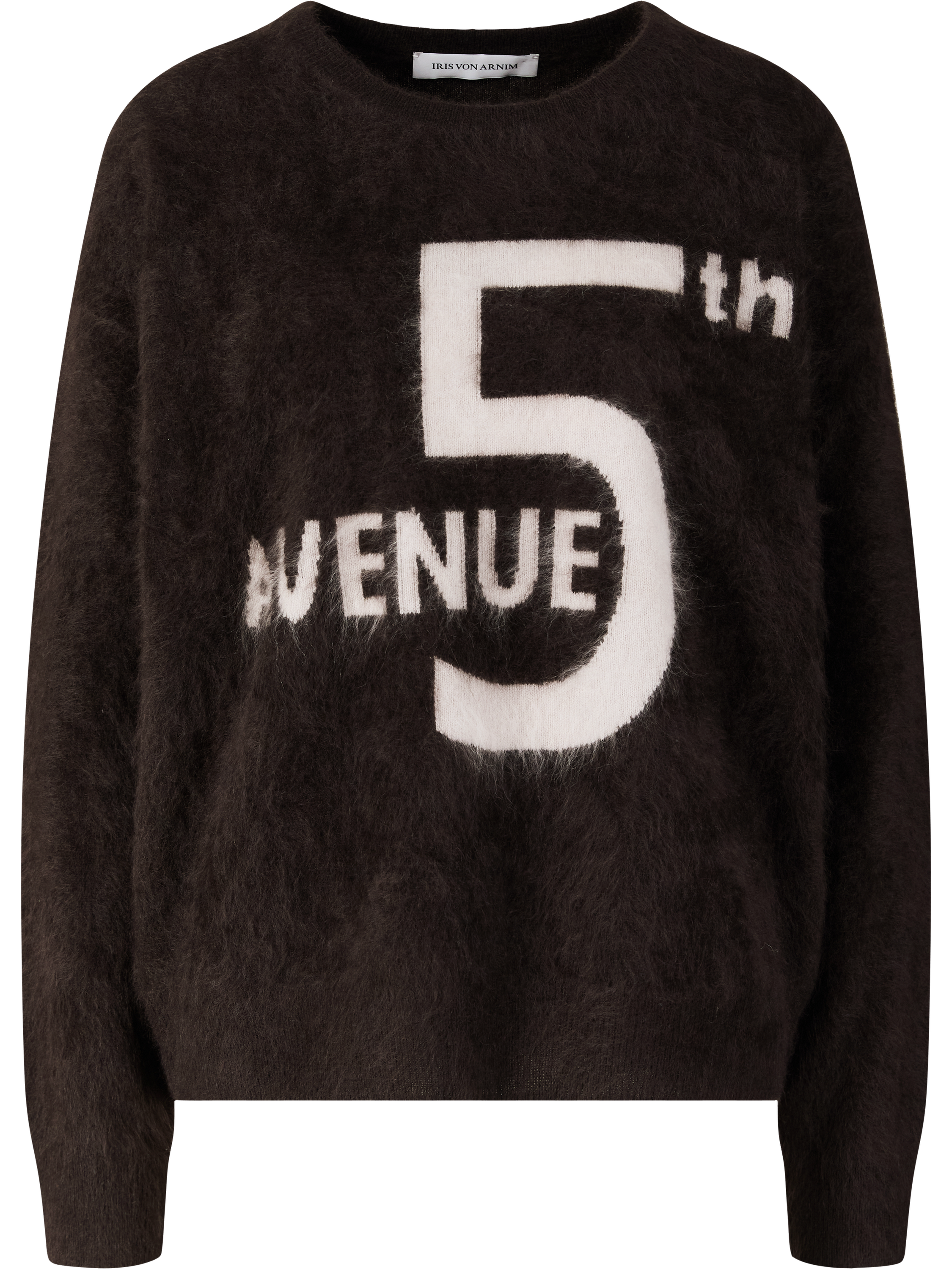 Gebürsteter Cashmere-Pullover '5Th Avenue' Schokolade/Kitt