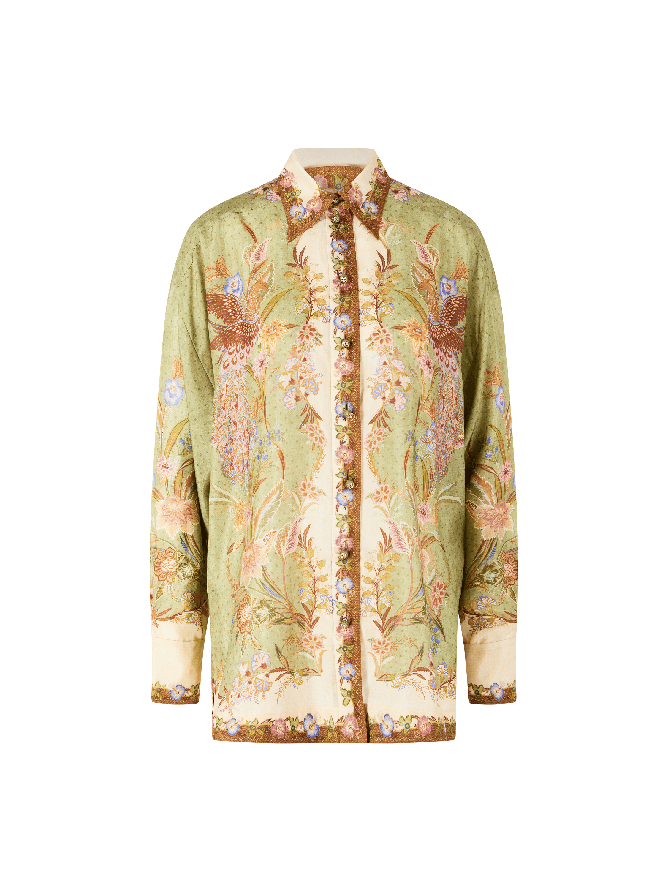 Florales Seidenhemd 'Indra' Multi