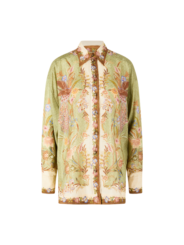 Florales Seidenhemd 'Indra' Multi