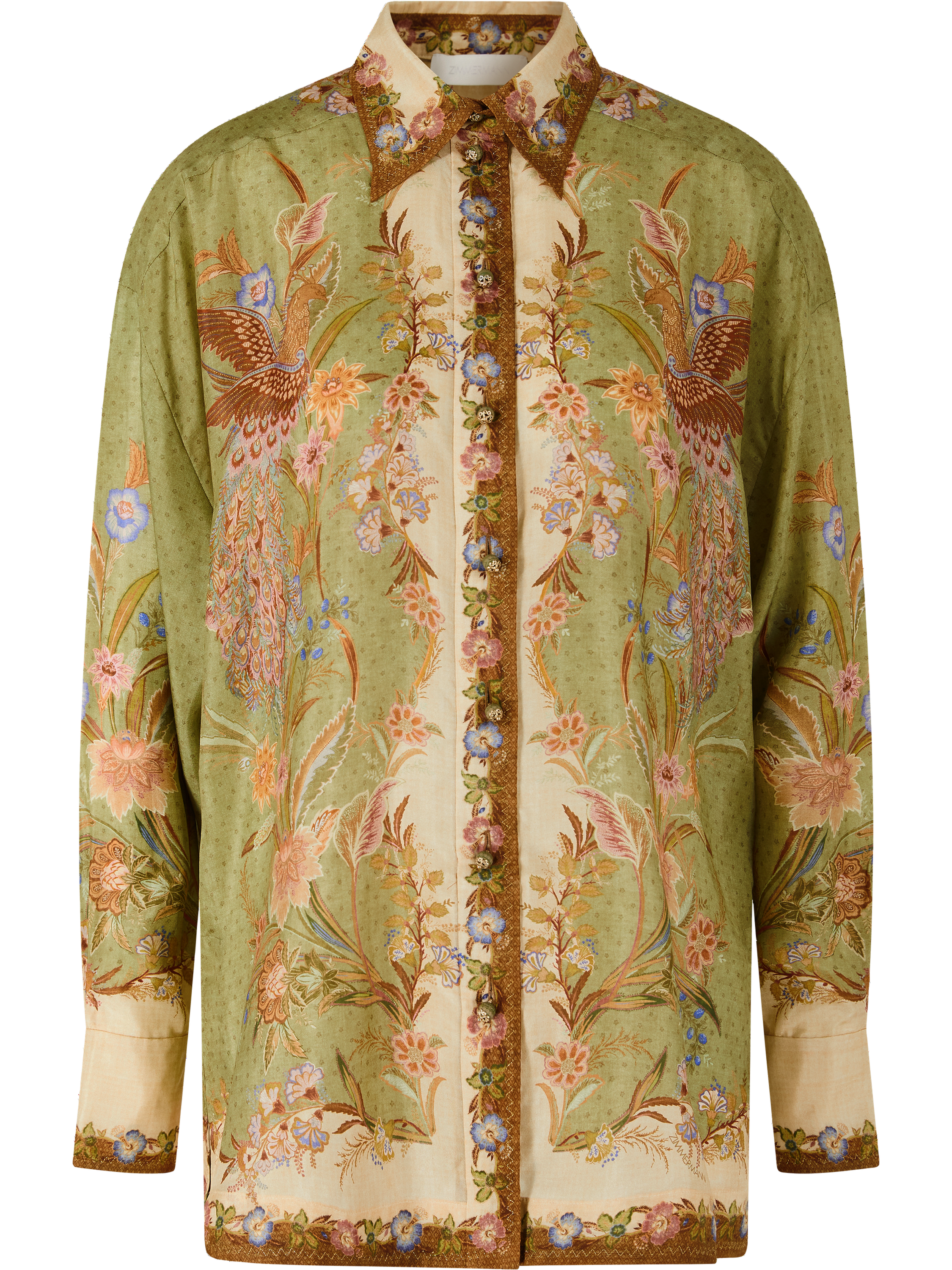 Florales Seidenhemd 'Indra' Multi
