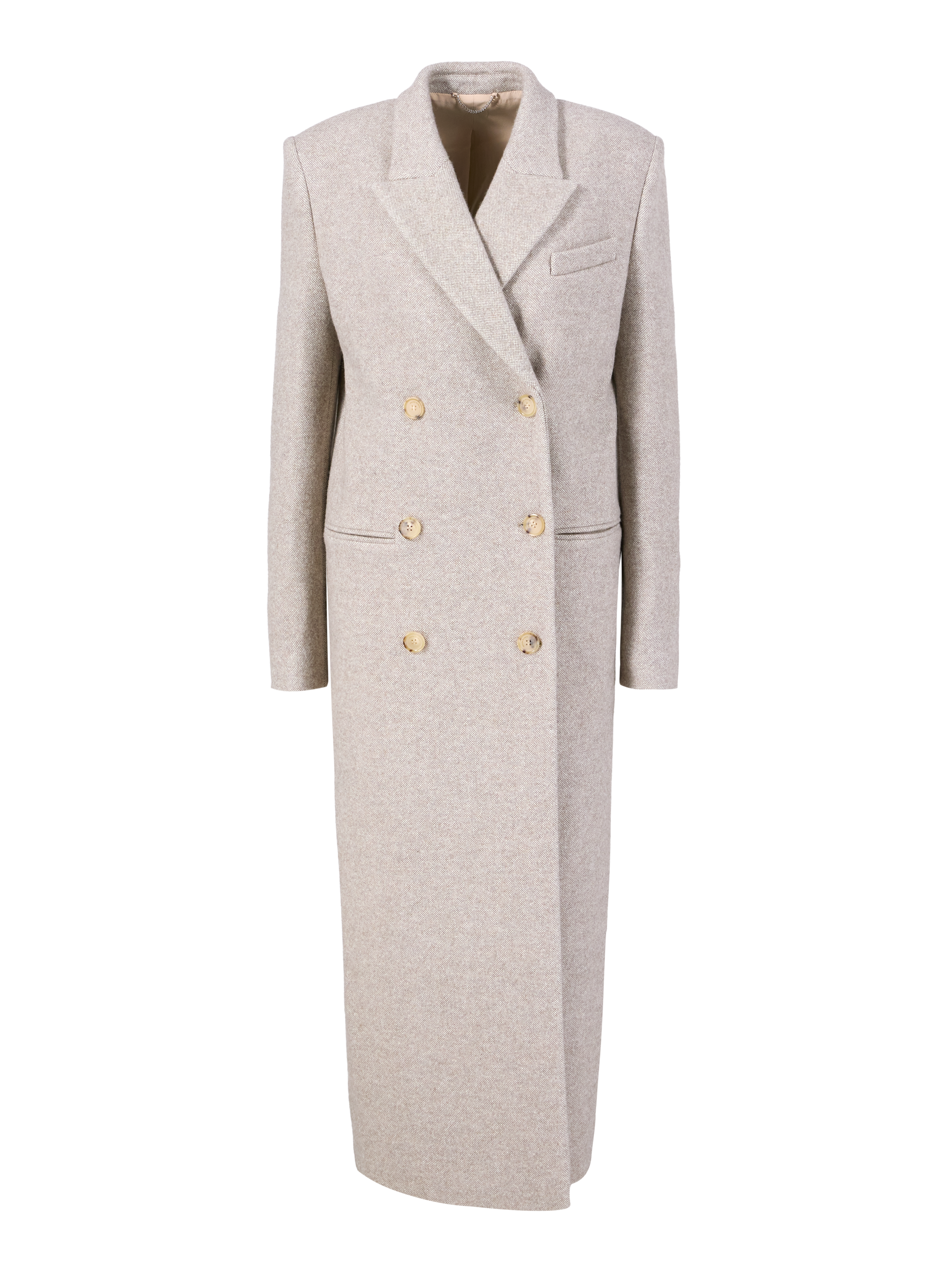 Wool cashmere coat in beige