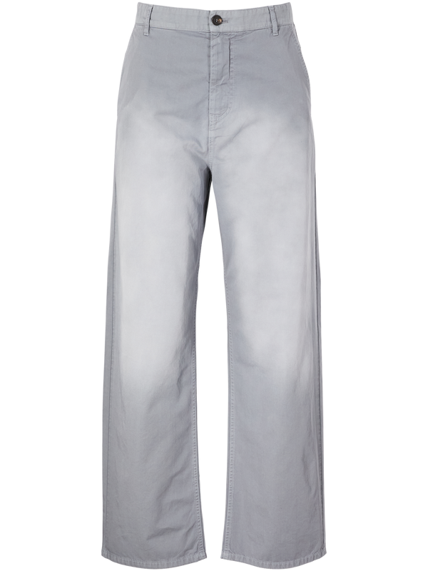 Garment-Dyed-Twillhose Hellgrau