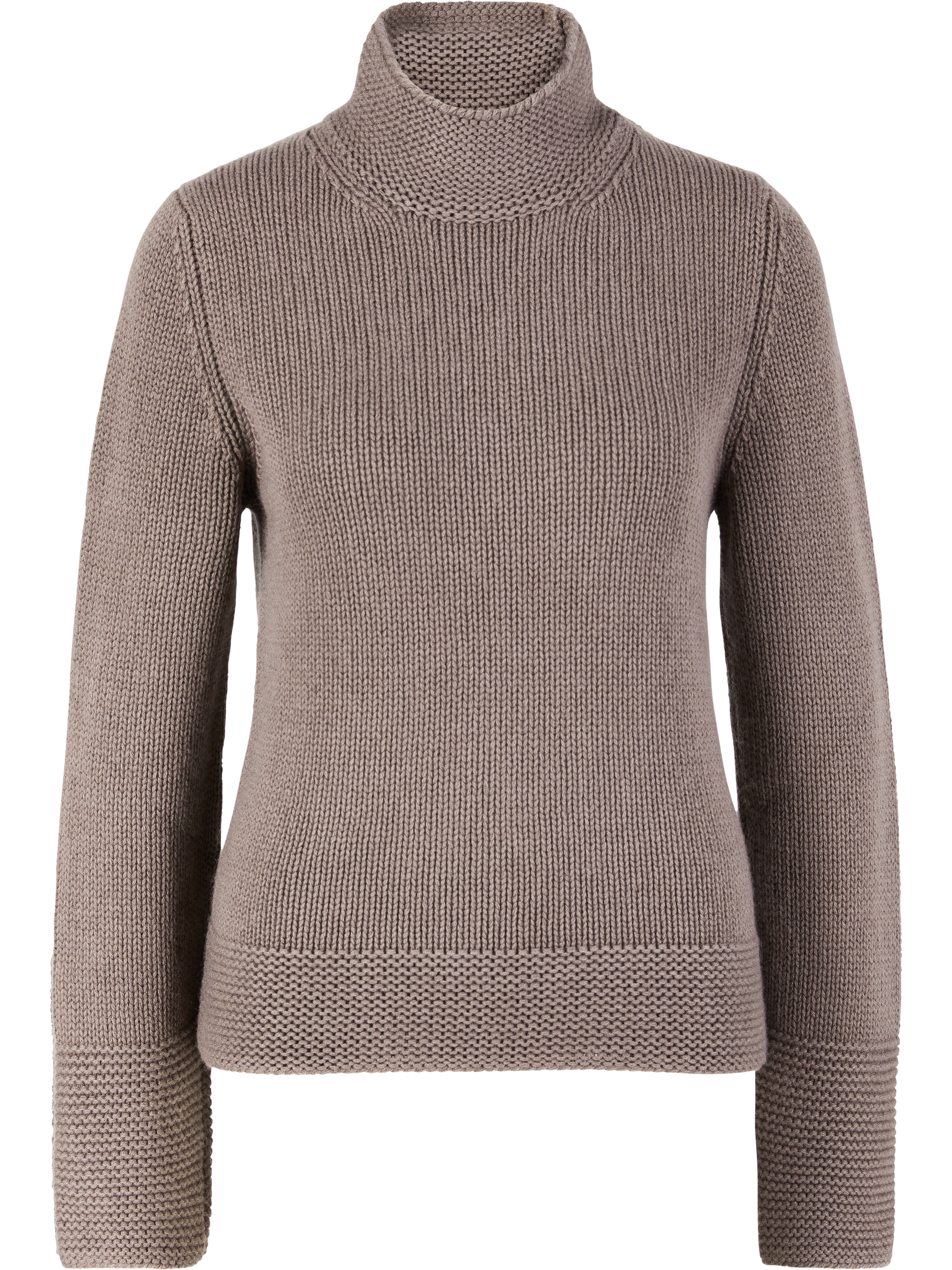 Iris von Arnim 'Paily' cashmere jumper with stand-up collar, taupe, stonewashed, Product view – UNGER.DE