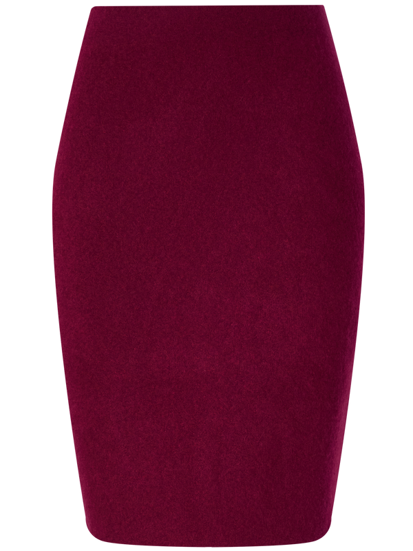 'Dabella' Ruby Cashmere and Silk Skirt