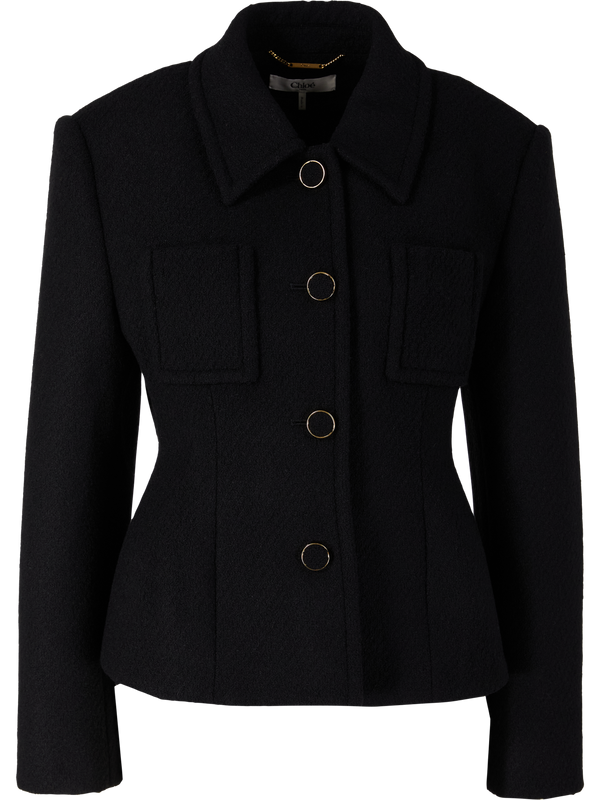 Blazer aus Wolle Schwarz