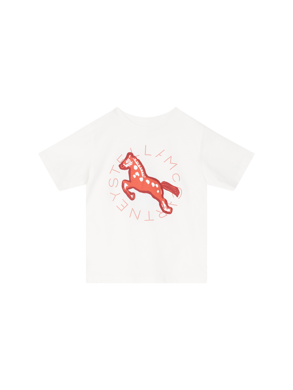 T-Shirt mit Logo Crème