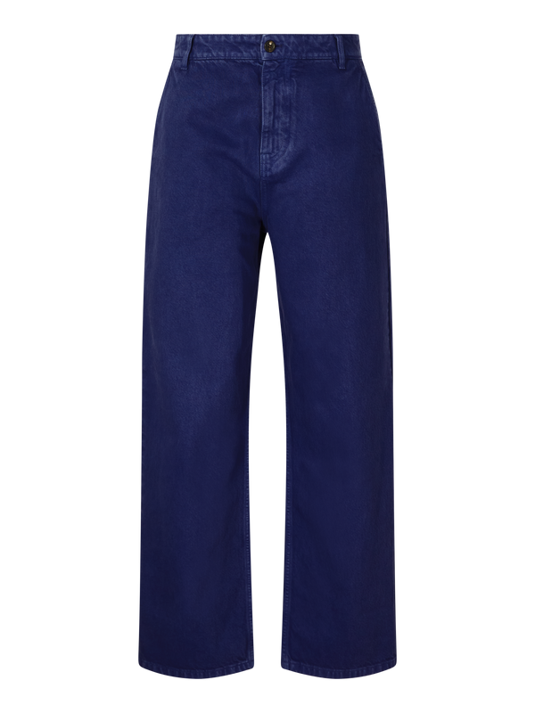 Hose aus Garment-dyed-Gabardine Marineblau