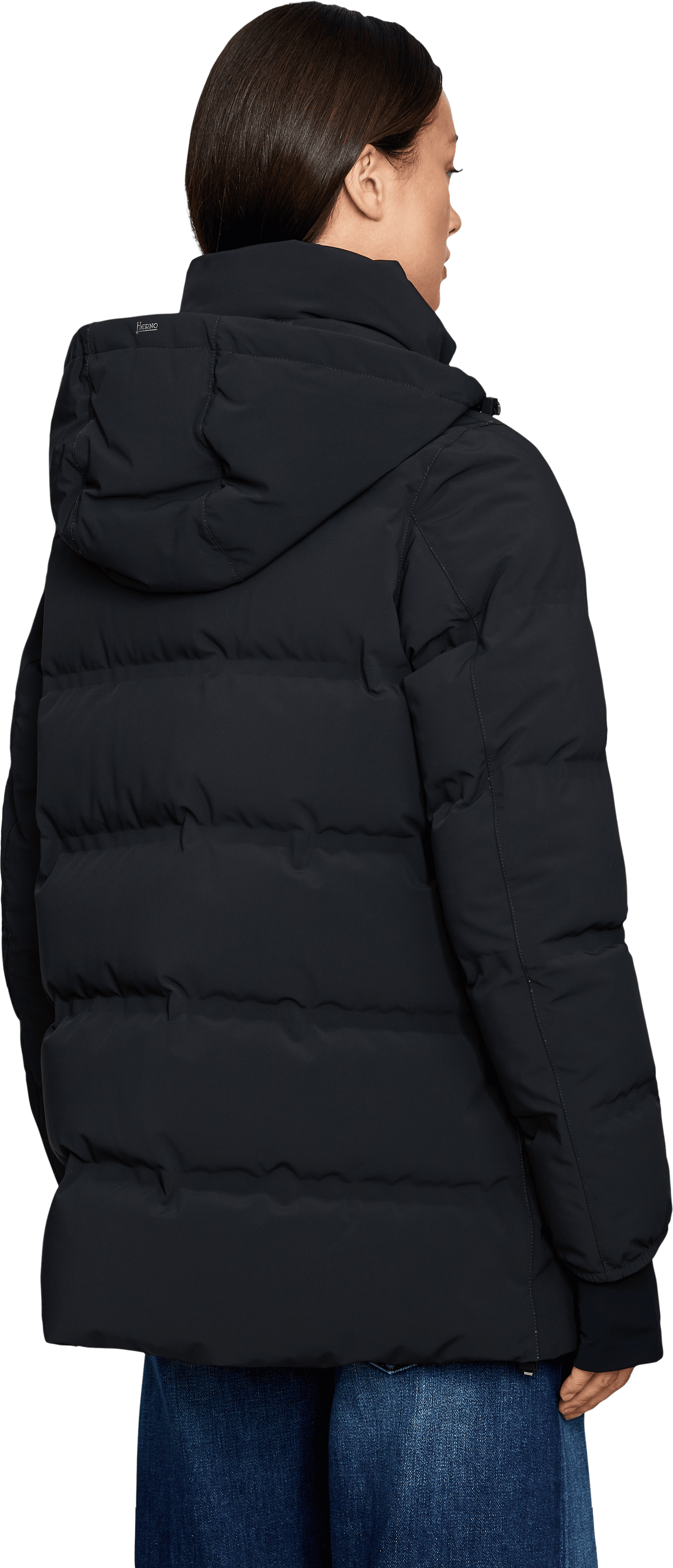 Herno Daunenjacke 'Laminar A Shape' Schwarz, Rückansicht – UNGER.DE