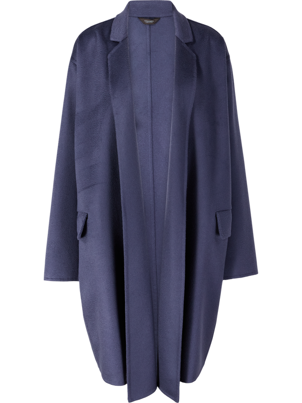 Cashmere-Mantel Indigo Blau