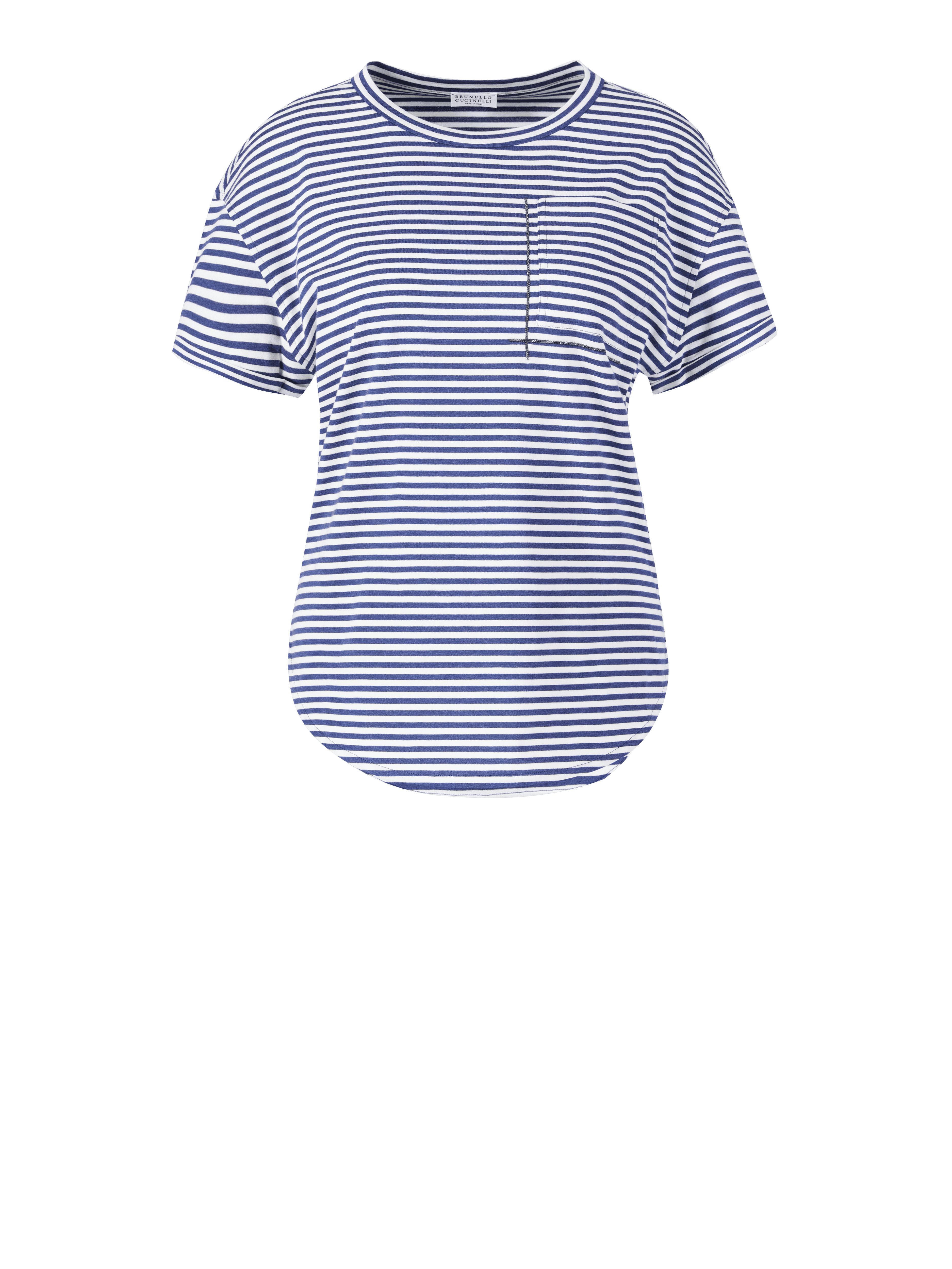 Gestreiftes T-Shirt Weiß/Blau 