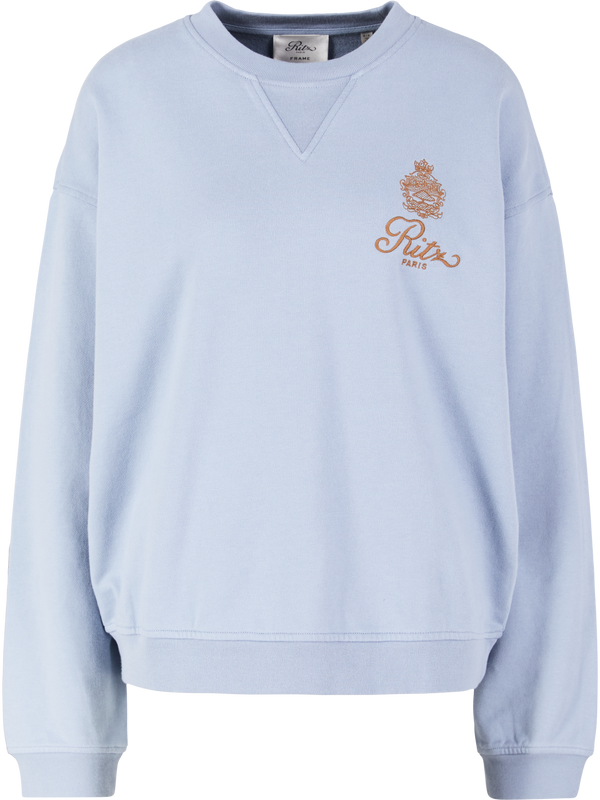 'Frame x Ritz Paris' Unisex Light Blue Sweatshirt