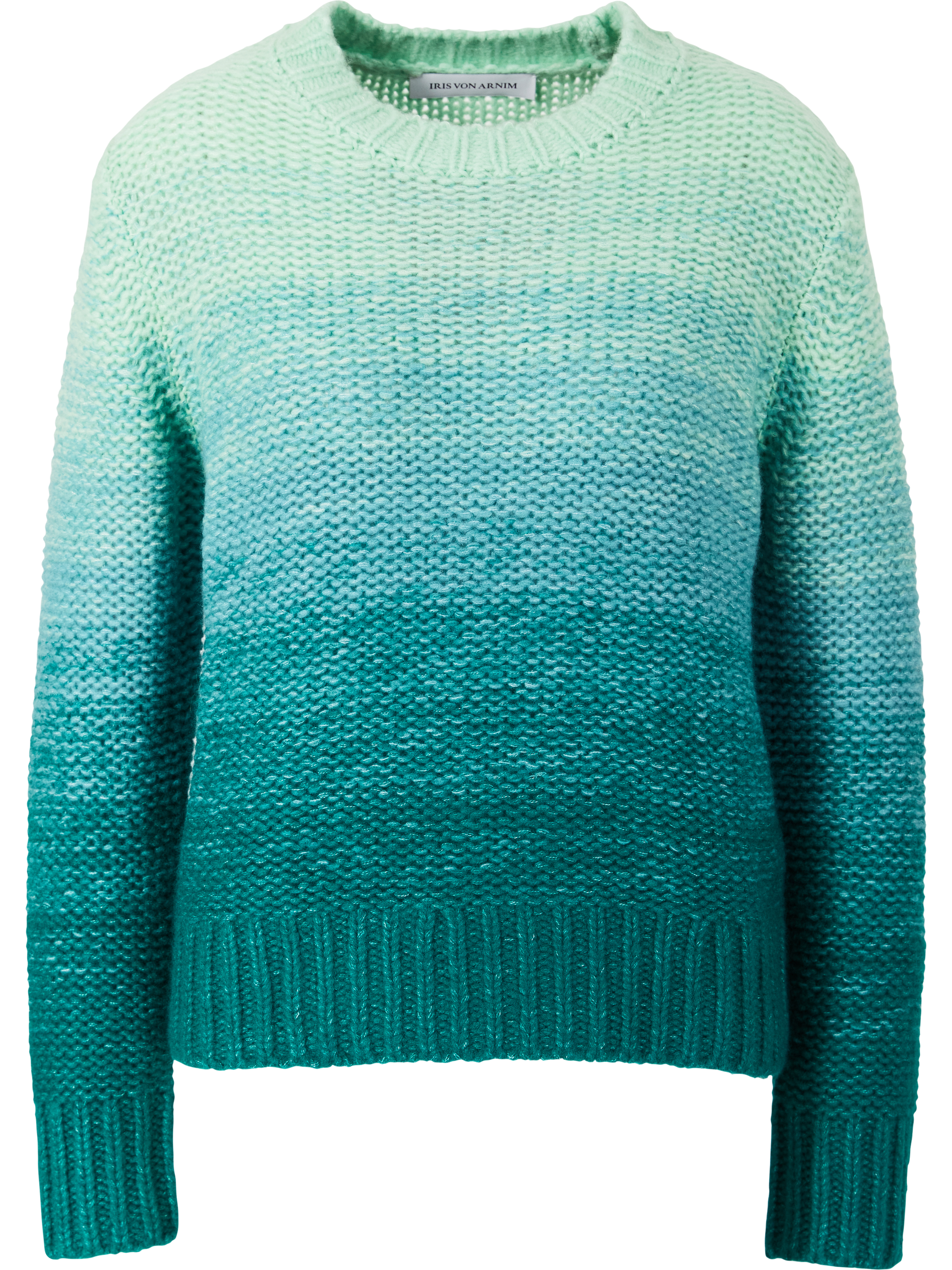 Iris von Arnim Cashmere-Seidenpullover 'RAINBOW DEGRADÉ 50' Mela/Mint, Produktansicht – UNGER.DE