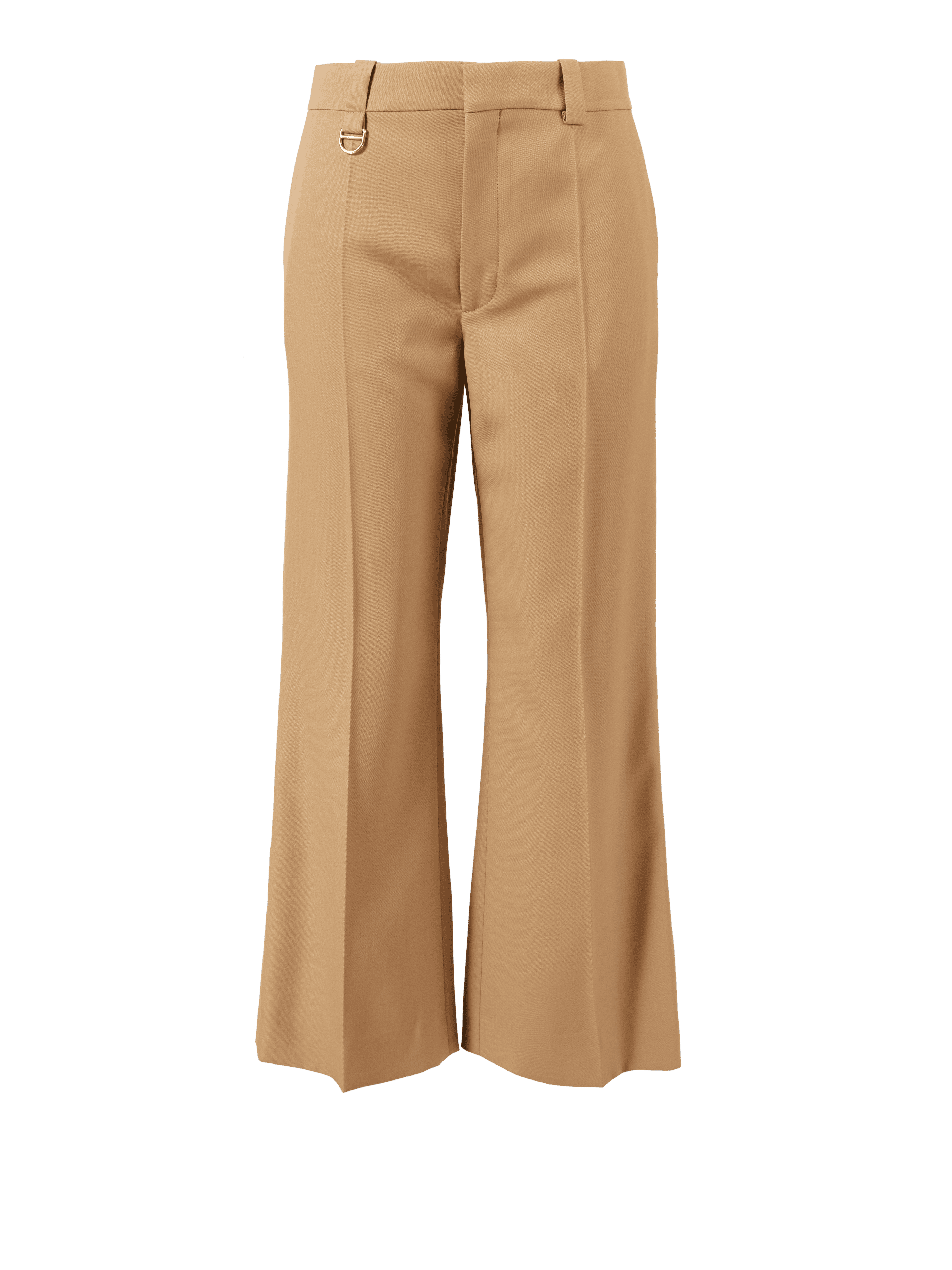 Cropped Stoffhose Braun