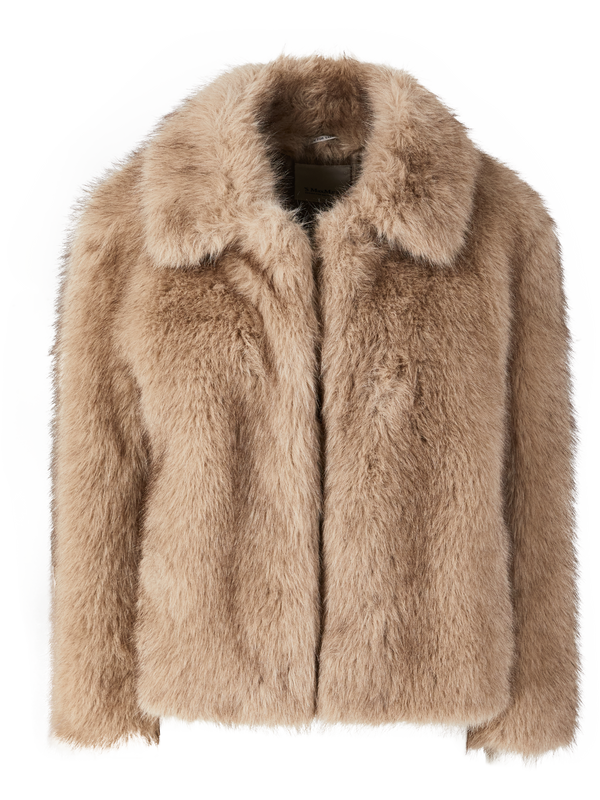 Flauschige Jacke 'Alce' Beige