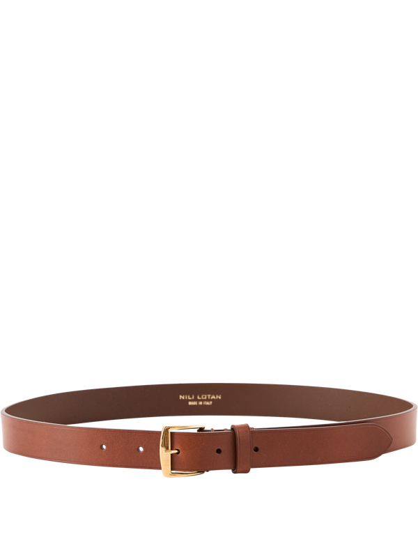 'Sloane' leather belt cognac