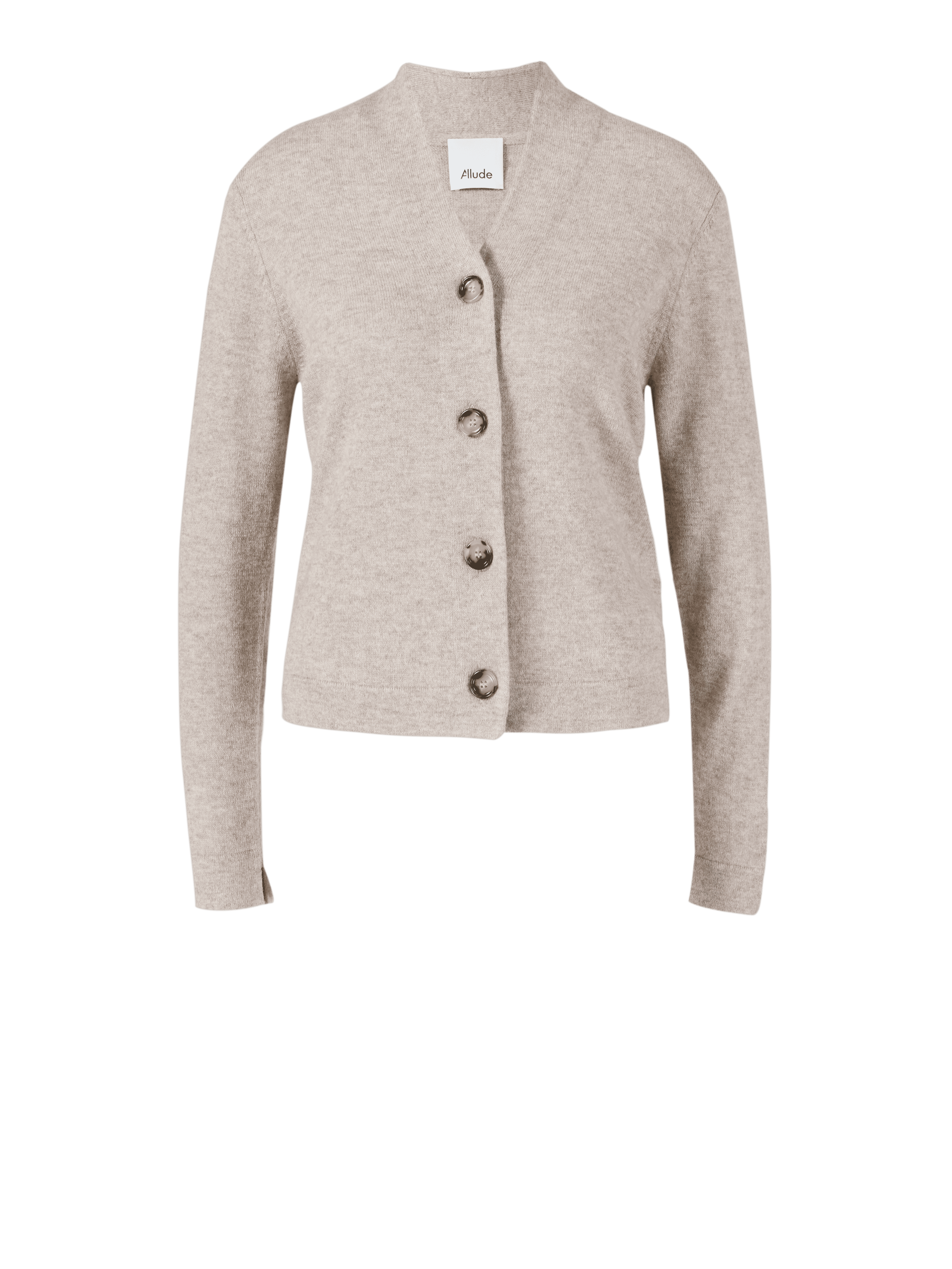 Woll-Cashmere-Strickjacke Braun