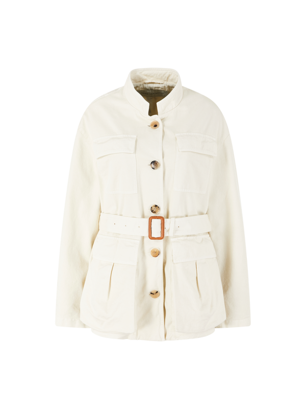 Parka 'Ventura' mit Taillengürtel Crème