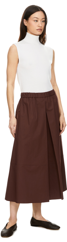 Ausgestellter Rock 'Ian' Dunkelbraun