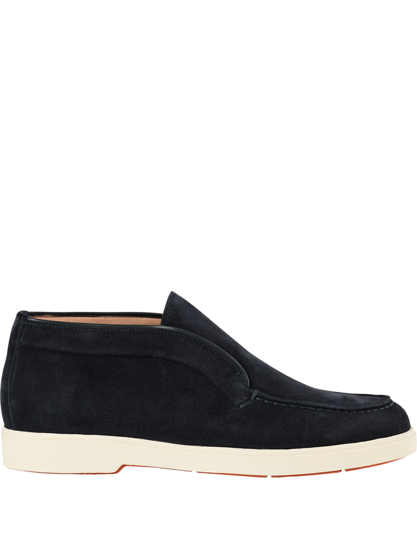 Loafer aus Veloursleder Marineblau