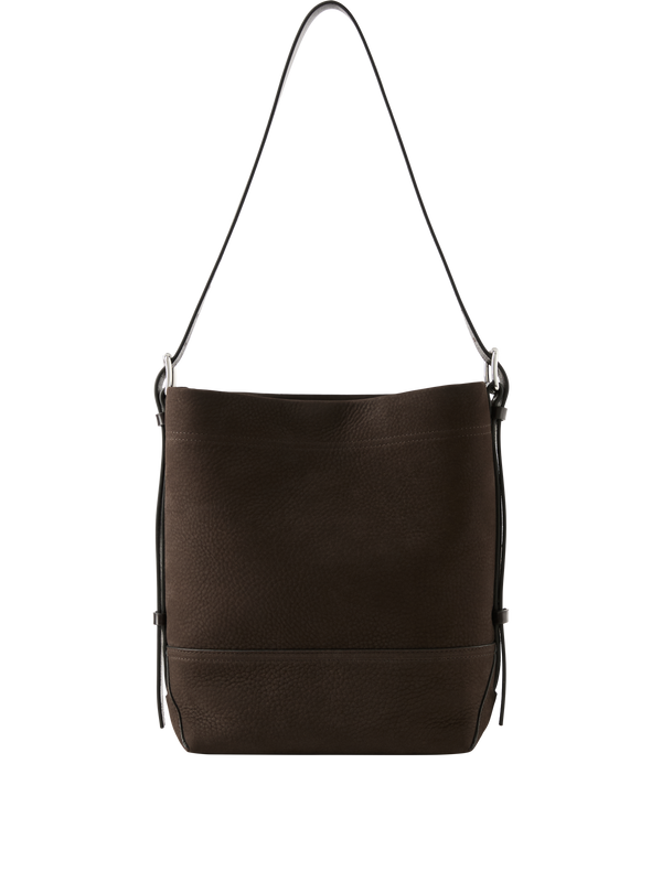 'Belted Small' Shoulder Bag, Dark Brown