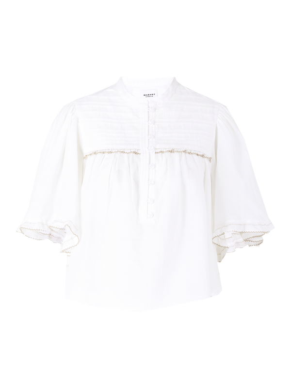 Kurzärmelige Bluse 'Douna' Weiß