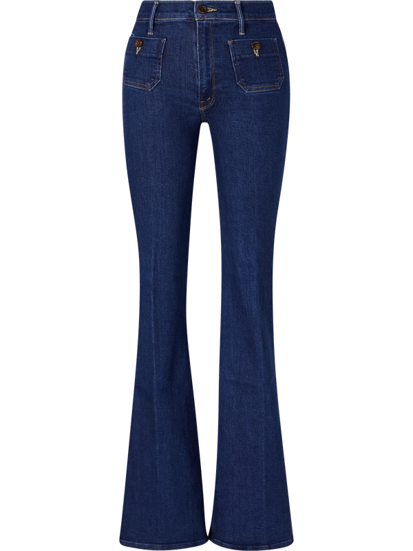 'The Patch Pocket Doozy' bootcut jeans mid-blue