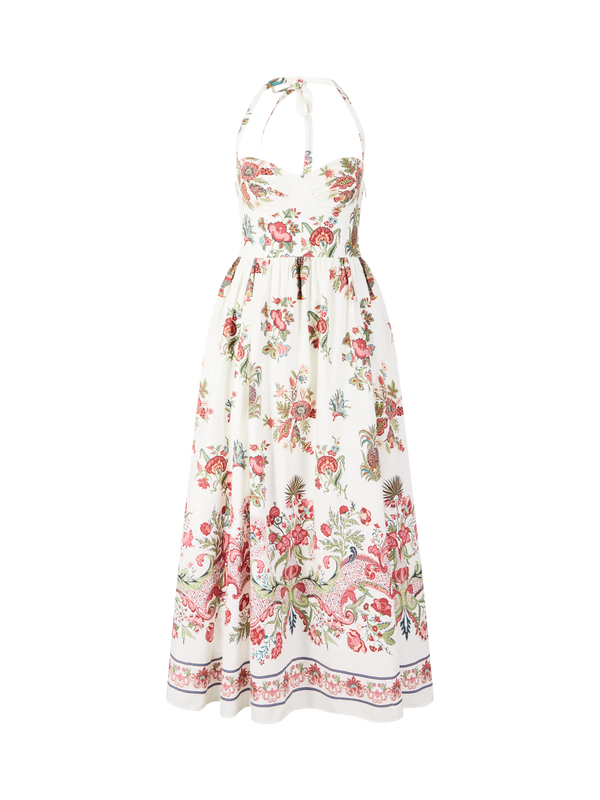 Florales Midikleid 'Johanna' Rot