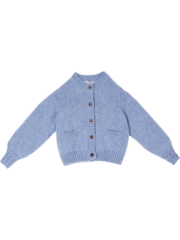 'Cuddly' woollen cardigan blue