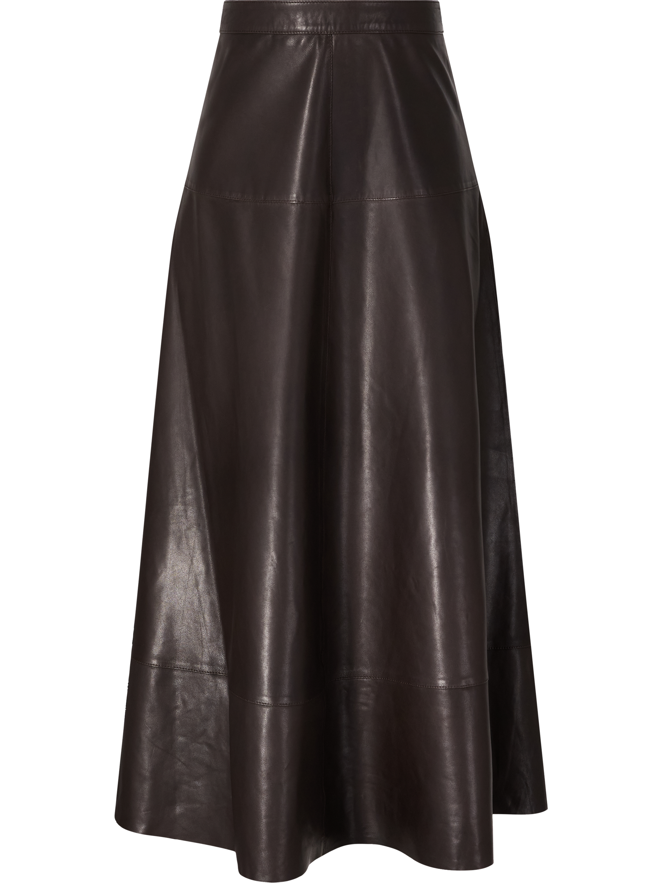 'Palomina' Chocolate Lambskin Skirt