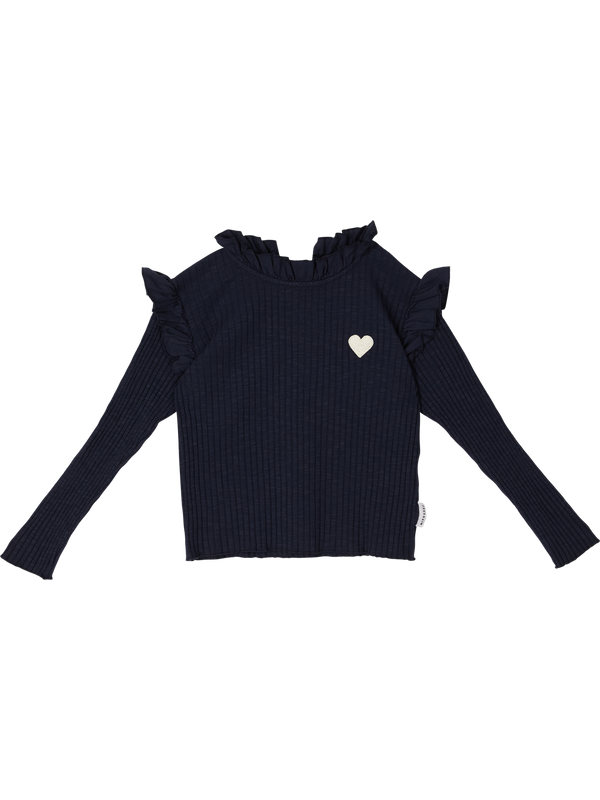 'Charlotte Flammé' long-sleeved shirt in navy blue