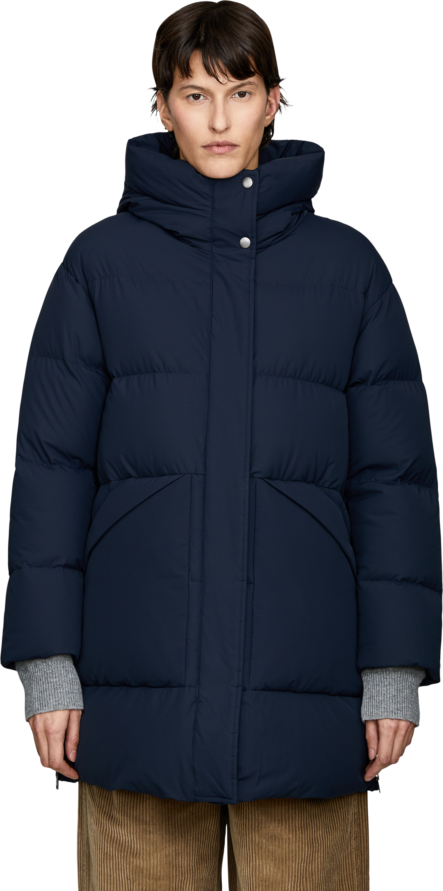 Woolrich Parka 'Madison' mit Steppung Marineblau, Frontansicht – UNGER.DE