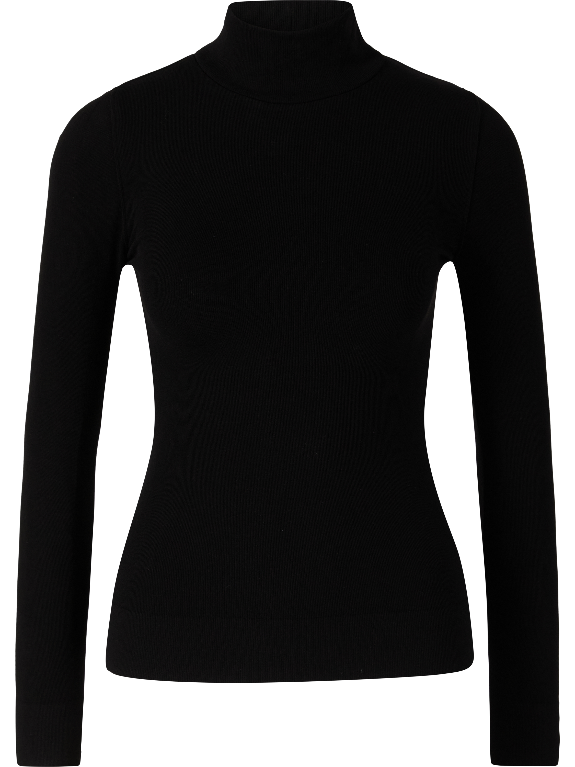 TOTEME Jersey-Rollkragenpullover 'Compact' Schwarz, Produktansicht – UNGER.DE