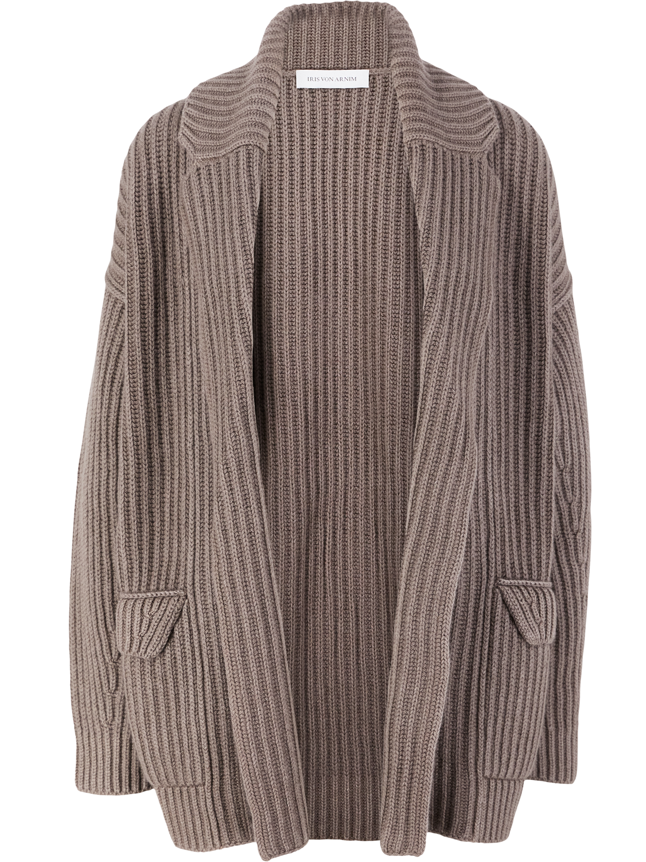 Iris von Arnim 'Panea' Cashmere Cardigan, Taupe, Stonewashed, Product view – UNGER.DE