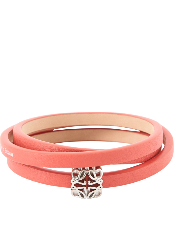 Armband 'Anagram Bombé' aus Kalbsleder Sunrise Orange