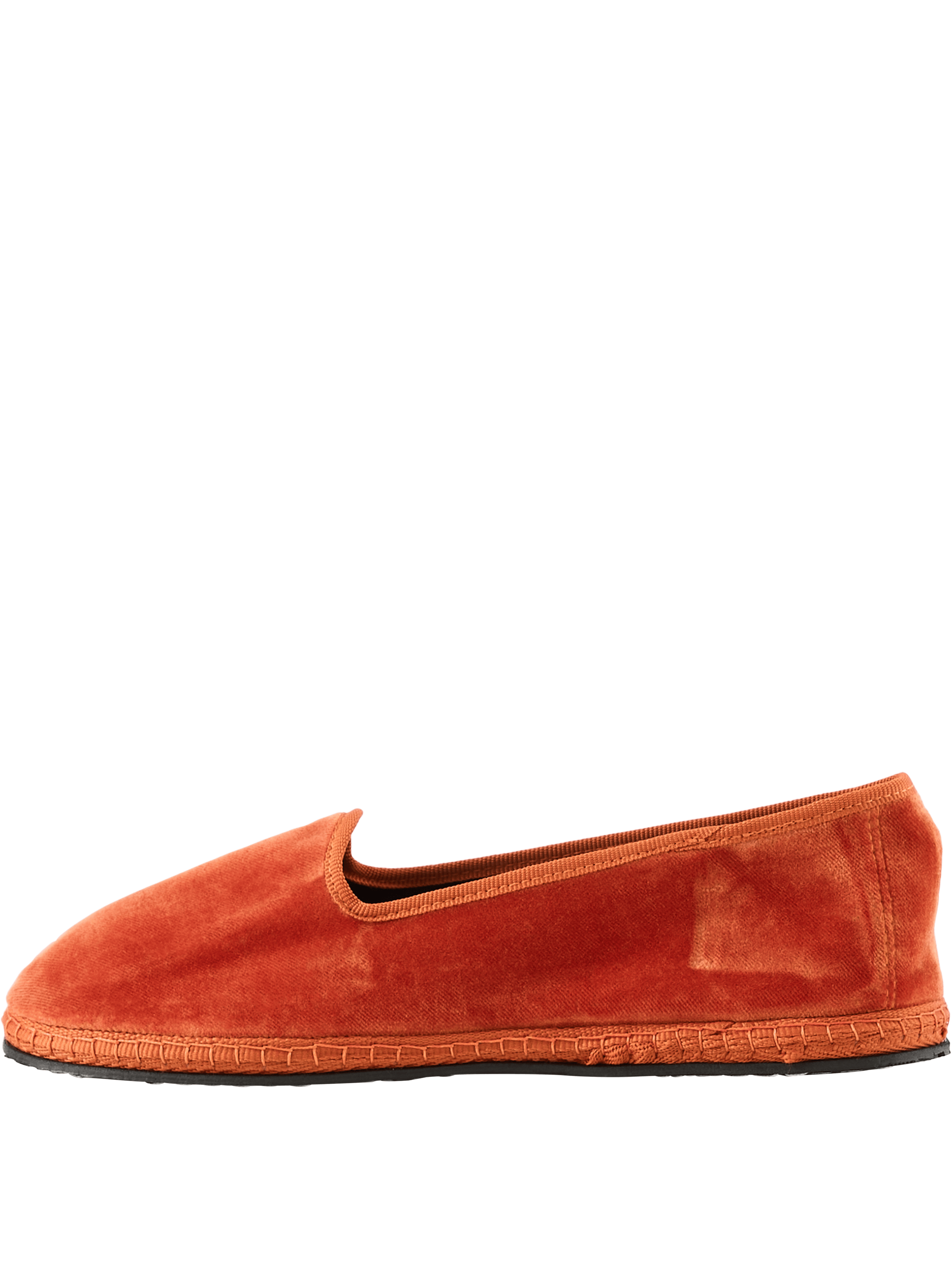 Piedàterre Venezia Slipper 'Modigliani' aus Samt Ruggine, Frontansicht – UNGER.DE