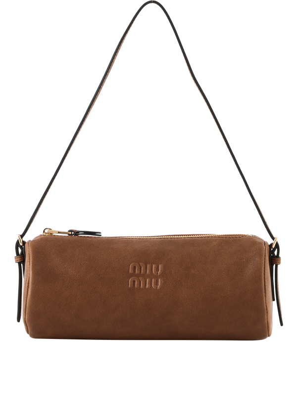 Schultertasche Nappa-Lammleder Eiche