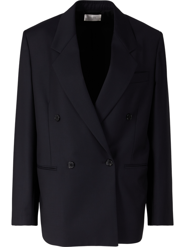 Zweireihiger Blazer 'Isani' aus Schurwolle Marineblau